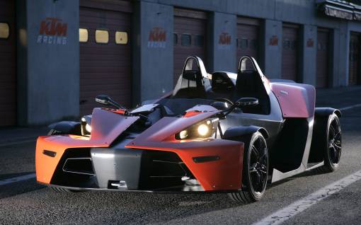 KTM X-bow на асфальте