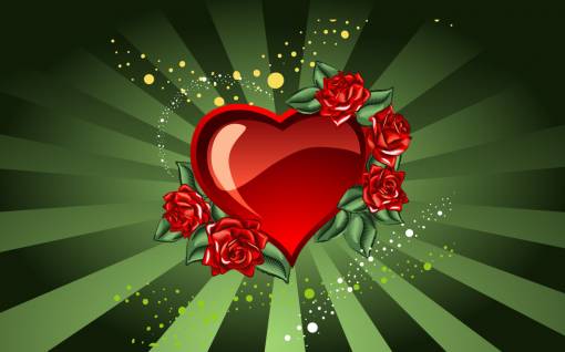 Сердце в розах
