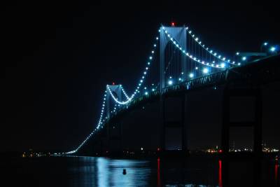 Мост, ночь, огни
