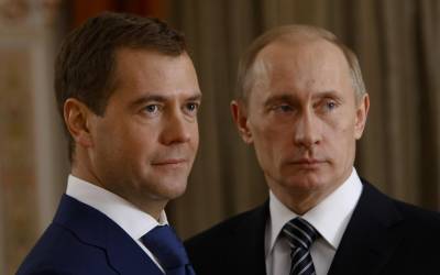 Владимир Путин и Дмитрий Медведев