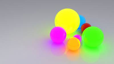 Светящиеся шары 3d
